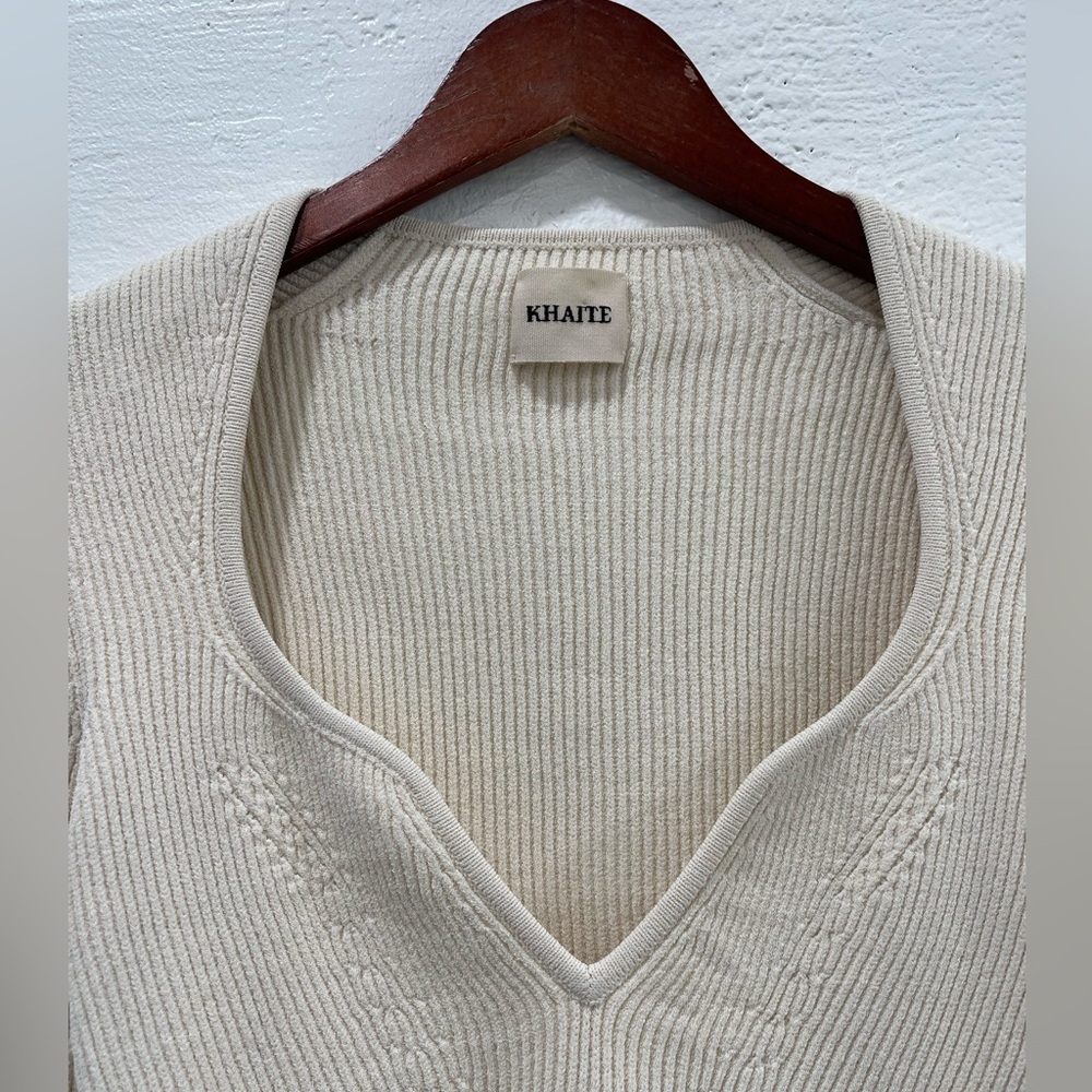 Khaite The Kirah Ribbed Sweater Ivory - Picture 5 of 6